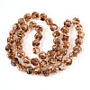 Handmade Gold Foil Glass Beads Strands FOIL-N029-04D-2