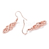 Brass Dangle Earrings EJEW-B002-05RG-2