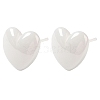 Hypoallergenic Bioceramics Zirconia Ceramic Heart Stud Earrings EJEW-C065-02E-3