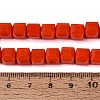 Opaque Glass Beads Strands GLAA-R041-8x8mm-C04-4