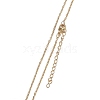 Brass Micro Pave Clear Cubic Zirconia Pendant Necklaces NJEW-H100-09G-3