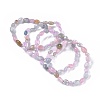 Natural Morganite Bead Stretch Bracelets BJEW-K213-49-1