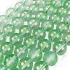 Frosted Transparent Glass Bead Strands GLAA-P065-10mm-04-2