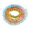 Gradient Color Baking Painted Glass Bead Strands DGLA-A039-T6mm-A015-2