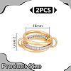 2Pcs Stainless Steel Micro Pave Cubic Zirconia Finger Rings RJEW-UN0003-10A-4