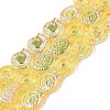 Electroplate Transparent Glass Beads Strands EGLA-Q136-02A-07-1