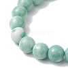 10.5mm Round Opaque Crackle Glass Beaded Stretch Bracelets BJEW-MZ00079-01-3