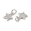 Brass Micro Pave Cubic Zirconia Charms KK-E068-VB247-3