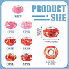70Pcs 7 Colors Transparent Resin Rondelle European Beads RESI-TA0004-82-4