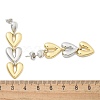 Rack Plating Brass Stud Earrings for Women EJEW-C125-07GP-5