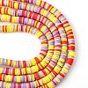 Handmade Polymer Clay Beads Strands CLAY-R089-6mm-T02B-40-5