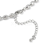 Rack Plating Brass Textured Teardrop Link Chain Necklaces for Women NJEW-K382-08P-2