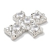 Rack Plating Brass Micro Pave Cubic Zirconia Pendants KK-L224-014P-2