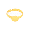 Golden Color Adjustable Brass Ring Components X-EC541-G-2