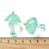 Luminous Epoxy Resin Mushroom Pendants RESI-C054-01F-4