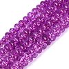 Crackle Transparent Glass Beads Strands GLAA-N074-02A-07-1