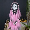 Forest Style Woven Net/Web with Feather with Iron Home Crafts Wall Hanging Decoration PW-WG62961-04-1