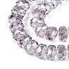 Electroplate Transparent Glass Beads Strands EGLA-N022-04A-D15-3