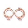 Alloy Open Back Bezel Pendants PALLOY-Z003-08RG-2