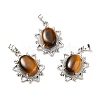 Natural Tiger Eye Pendants G-B033-03P-16-1