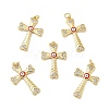 Brass Micro Pave Cubic Zirconia Pendants KK-E068-VB264-2-2