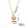 Brass Pave Clear & Green Cubic Zirconia Rotating Sunflower Pendant Necklaces Hip-hop Style Cable Chain Necklaces WQ9697-1-1