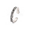 Musical Note Open Cuff Ring RJEW-S038-209-3