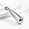 Non-Tarnish Stainless Steel Teardop Pendant Necklaces TG1210-1-3