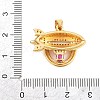 Brass Micro Pave Cubic Zirconia Pendants CU-CBAB3AD-06G-02-3