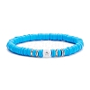 Handmade Polymer Clay Heishi Beads Stretch Bracelets Set BJEW-JB07390-10