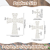 3Pcs 3 Styles Easter Poplar Plywood Cutouts DIY-WH0622-311B-2