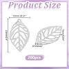 200Pcs Iron Filigree Pendants IFIN-HY0001-12-2