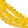 Transparent Electroplate Glass Beads Strands EGLA-A039-T4mm-B22-3