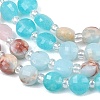 Dyed Natural White Jade & Yellow Aventurine & Synthetic Shoushan Stone Beads Strands G-Z135-B08-5