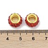 Alloy Rhinestone Clay Pave Beads ALRI-D300-04G-16-3