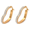 304 Stainless Steel Heart Hoop Earrings EJEW-S242-01G-B-2