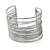 Non-Tarnish 304 Stainless Steel Open Cuff Bangles for Women STAS-002-01-2