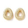 Rack Plating Brass Micro Pave Cubic Zirconia Slide Charms KK-C084-34G-O-1