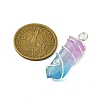 Two Tone Natural Dyed Quartz Pendants PALLOY-JF02800-02-2