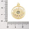 Evil Eye Rack Plating Brass Micro Pave Cubic Zirconia Pendants KK-Z071-69G-01-3