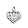 Brass Micro Pave Cubic Zirconia Charms KK-U033-23P-1