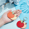 2Pcs 2 Colors Apple Imitation Leather Anti-Lost Protection Covers AJEW-NB0008-56-3