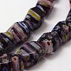 Handmade Millefiori Glass Bead Strands LAMP-G100-03-3