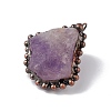 Natural Amethyst Pendants G-F739-09R-02-4