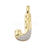 Brass Micro Pave Cubic Zirconia Pendants KK-B126-02G-J-1