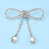 Crystal Rhinestone Bowknot Lapel Pin JEWB-T002-01S-1