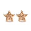 Brass Stud Earrings EJEW-D288-09G-2