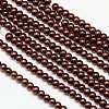 Eco-Friendly Dyed Glass Pearl Round Beads Strands HY-A002-4mm-RB039-1