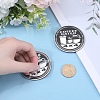 Flat Round Aluminum Car Decorative Stickers DIY-WH0504-30B-3