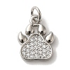 Rack Plating Brass Micro Pave Cubic  Zirconia Pendants KK-U027-16P-1